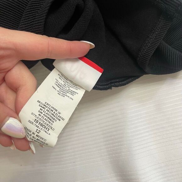 Cole Of California VTG Black One Piece Bathing Suit Swinsuit Size 12 - Picture 8 of 8